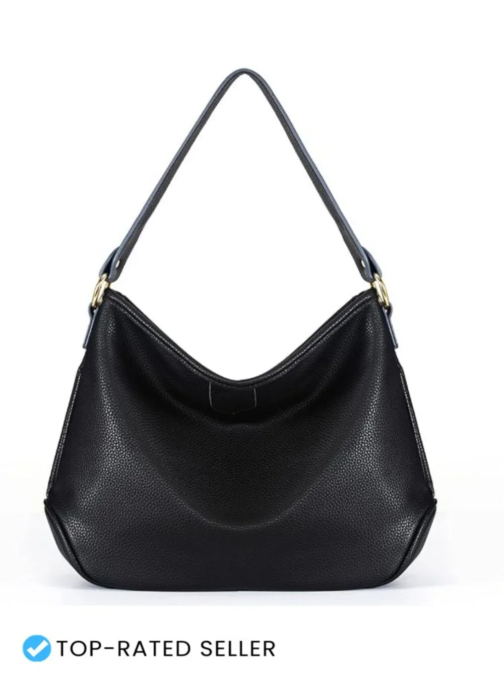 Faux Leather Hobo Shoulder Bag Medium Lightweight Everyday Purse